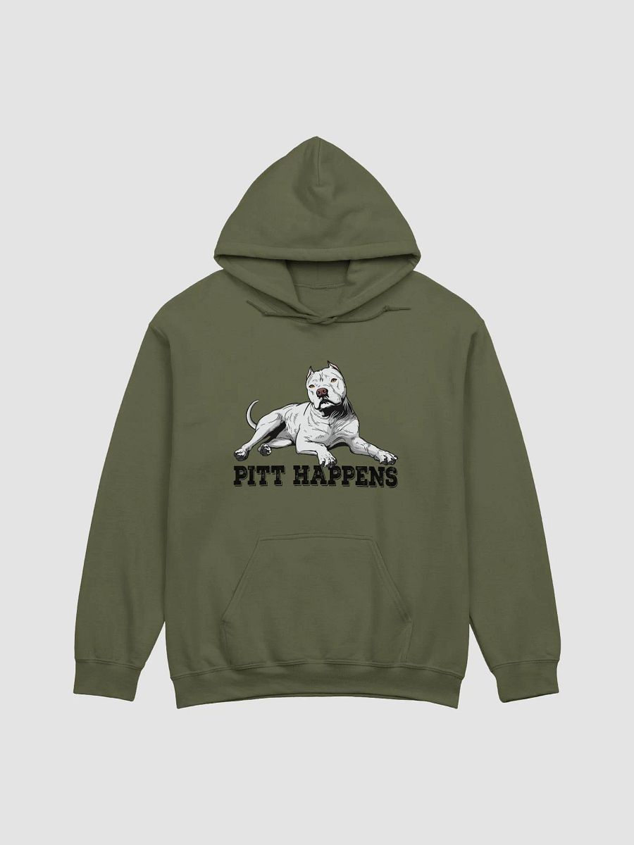 Pitt Happens Hooded Sweatshirt of a Pitbull Terrier (Cropped Ears - White) | Funny Hoodie for Pitbull, Bully, and Staffordshire Terrier Paw-rents product image (16)