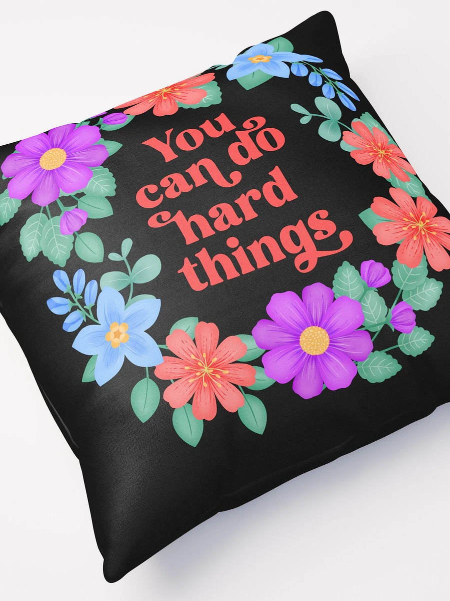 You can do hard things - Motivational Pillow Black product image (5)