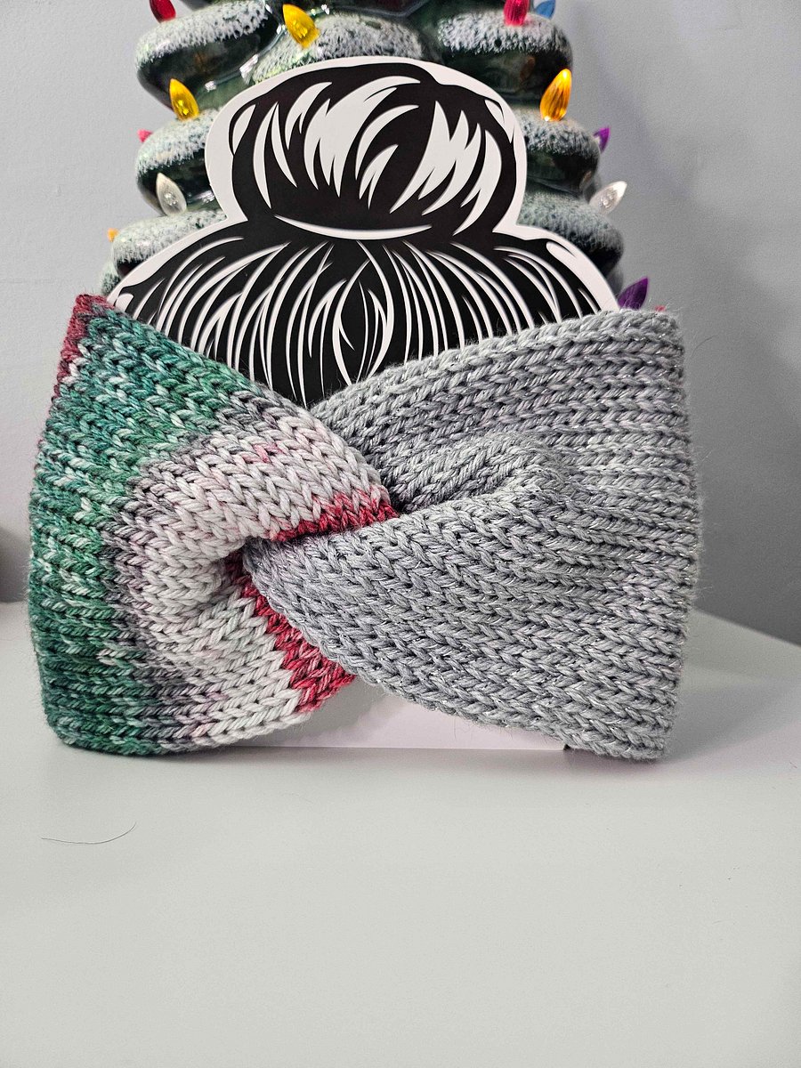 Yuletide/Grey Twinkle Ear Warmers product image (1)