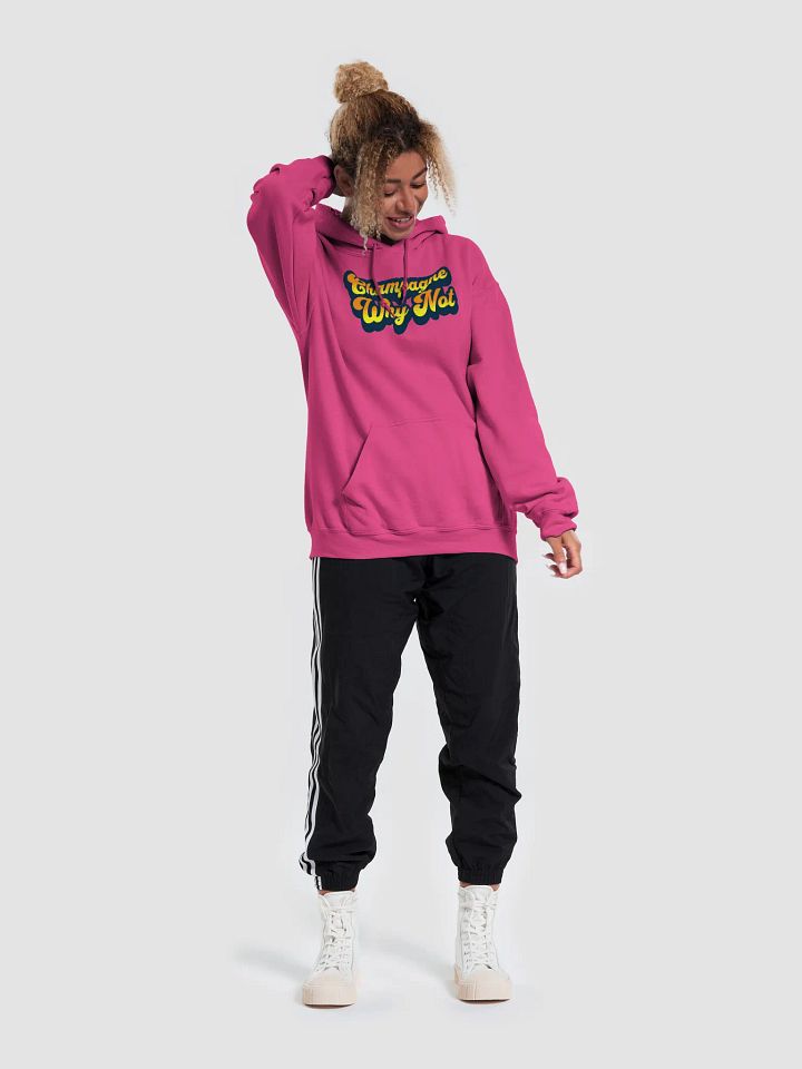 "Champagne, Why Not?" Funny Wine Quotes Hoodie for Wine Lovers product image (2)