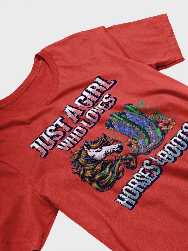 Just A Girl Who Loves Horses And Boots Equestrian Tee product image (26)