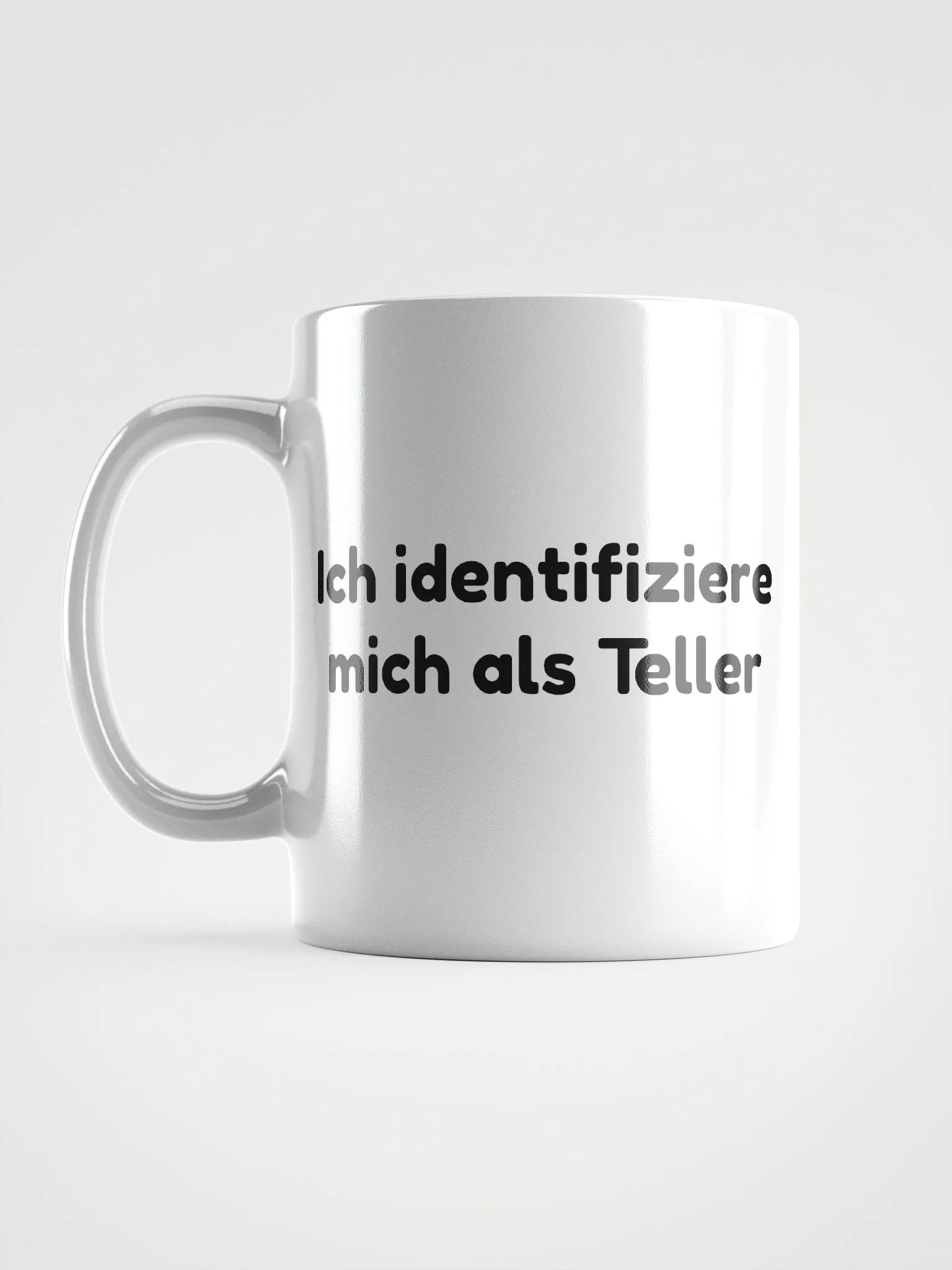 Lustige 'Ich identifiziere mich als Teller' Kaffeetasse | Humorvolles Geschenk Tasse für Frauen und Männer | Tasse mit Spruch | 3 Größen product image (17)