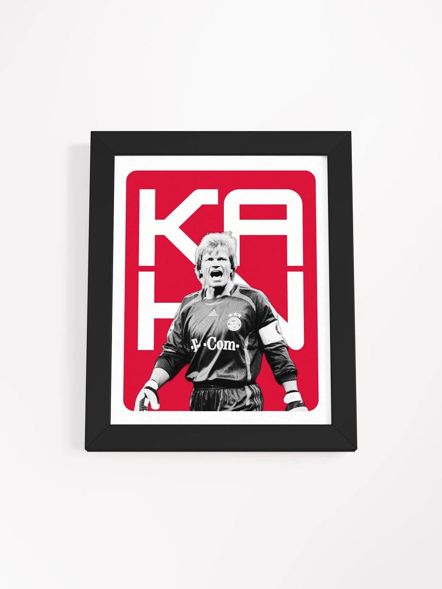 Oliver Kahn BW Bayern Munich Name Art Framed Print product image (2)