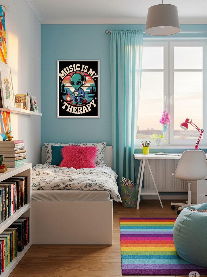 Music Is My Therapy Downloadable Poster product image (1)