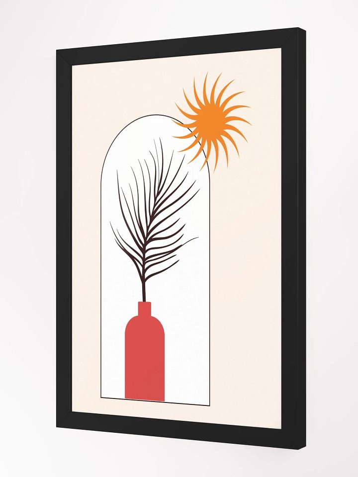 Minimalist Vase and Sun Framed Poster product image (7)