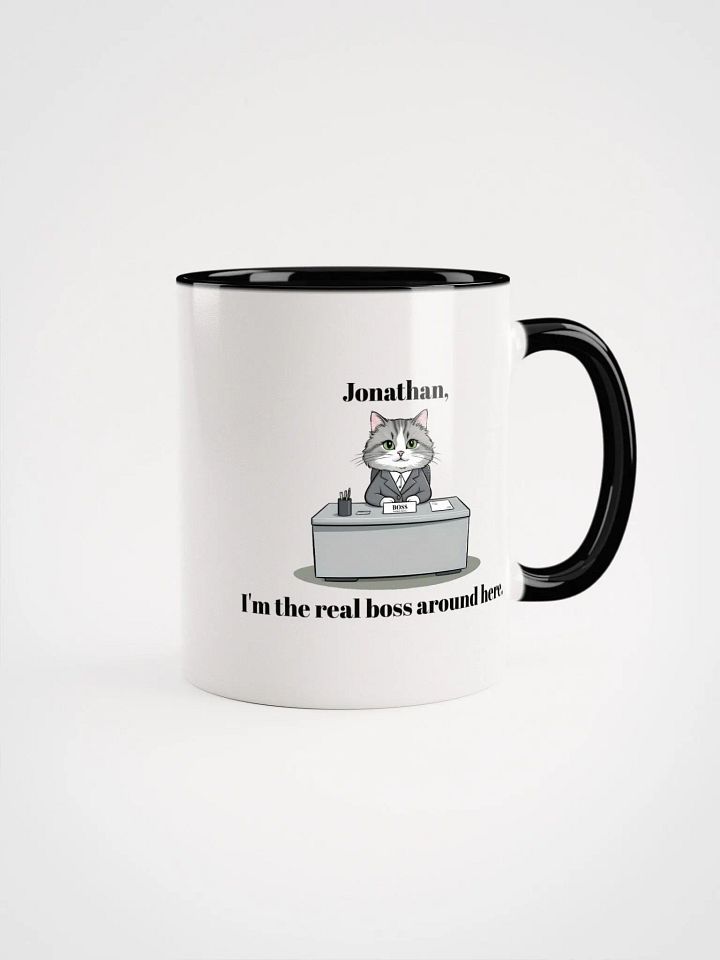 Personalized Working Office Cats Coloured Mug product image (1)