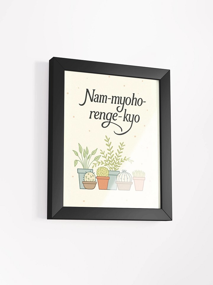 Nam-myoho-renge-kyo Framed Wall Art – Peaceful Botanical Poster for Nichiren Buddhism Practice product image (23)