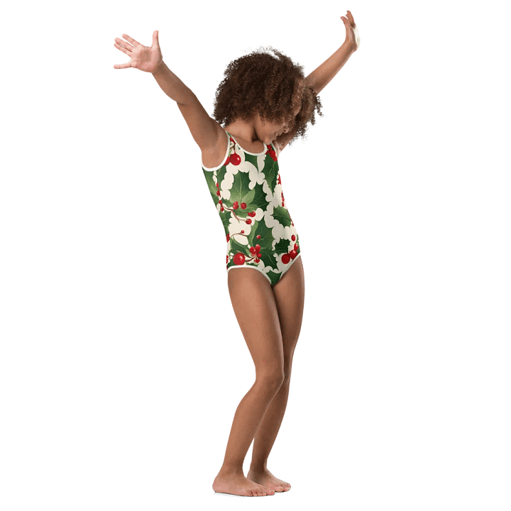 Festive Holly Kids Swimsuit product image (1)