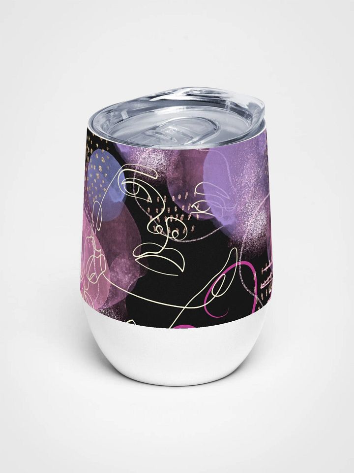 Whimsical faces Wine Tumbler elegant ladies product image (1)