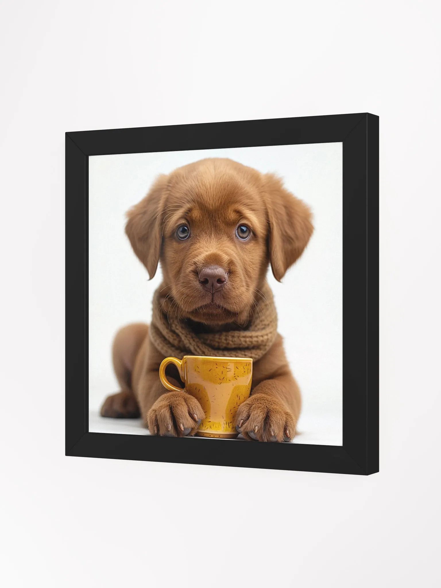 Coffee Lover Cute Labrador Retriever Puppy Wall Art product image (19)
