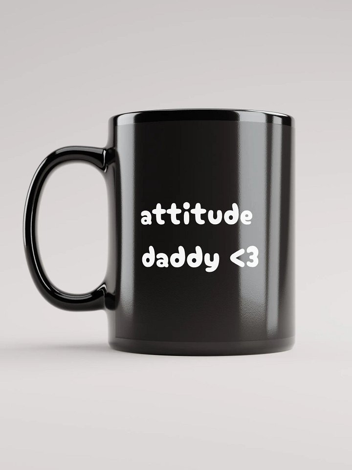 attitude daddy <3 mug- black product image (1)