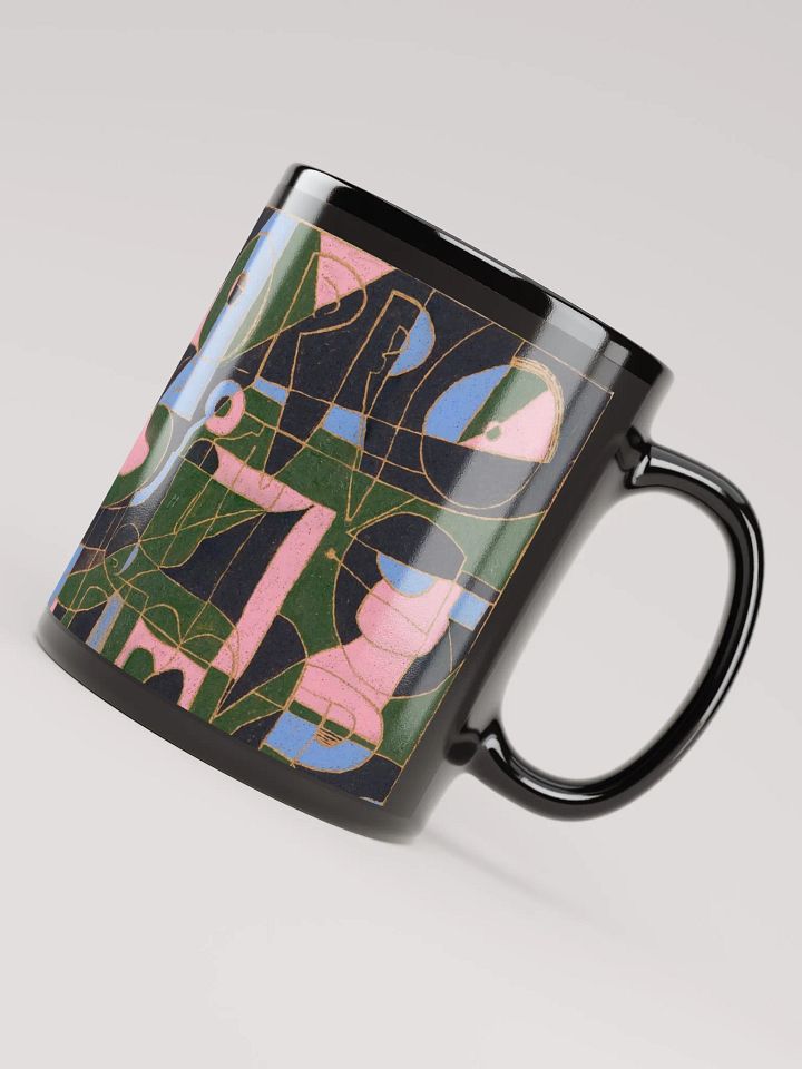 opposite dimples in the bored mind of the squid black glossy mug product image (2)
