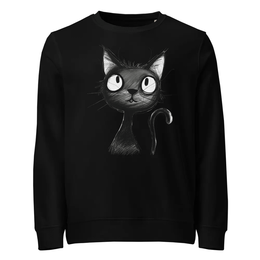 Black Kitty Organic Sweatshirt product image (1)
