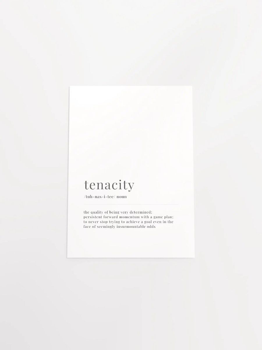 Tenacity Definition Poster Print product image (4)