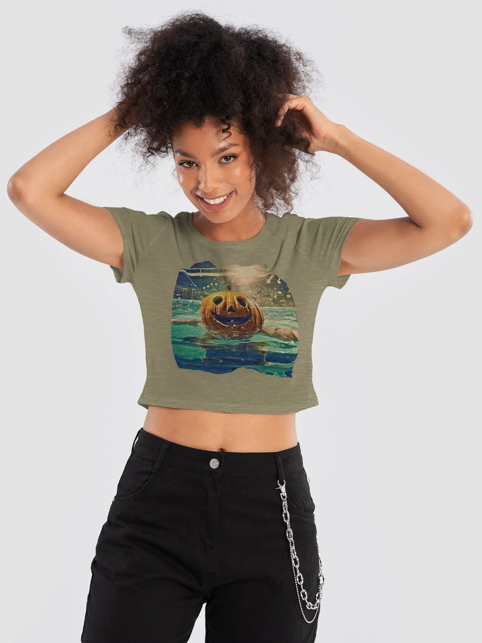 “SPOOKY SWIMZ” Crop Top product image (9)