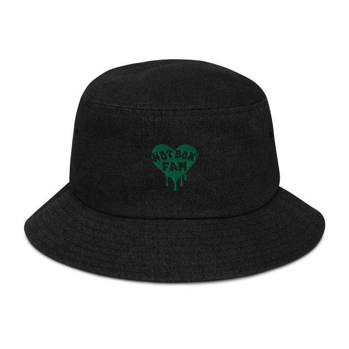 HOT BOX FAM TRANSPARENT DARK GREEN LOGO EMBROIDERY BUCKET HAT product image (1)