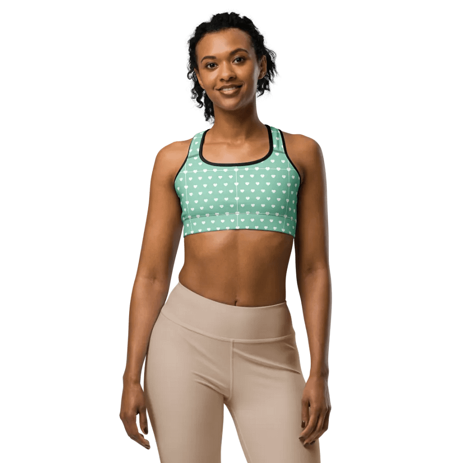 Pastel Heart Seamless Pattern Sports Bra - V1 product image (3)