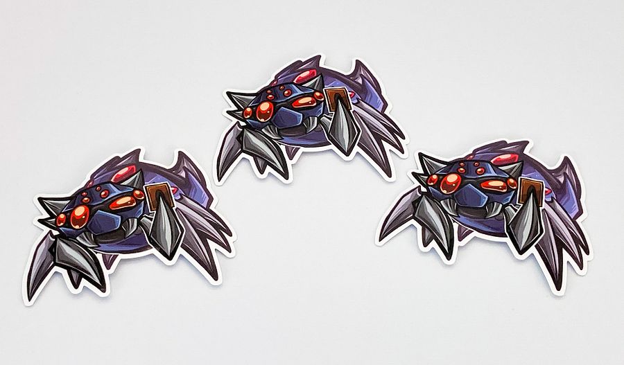 TDL Spider with Card Die-cut Stickers 3-pack product image (1)