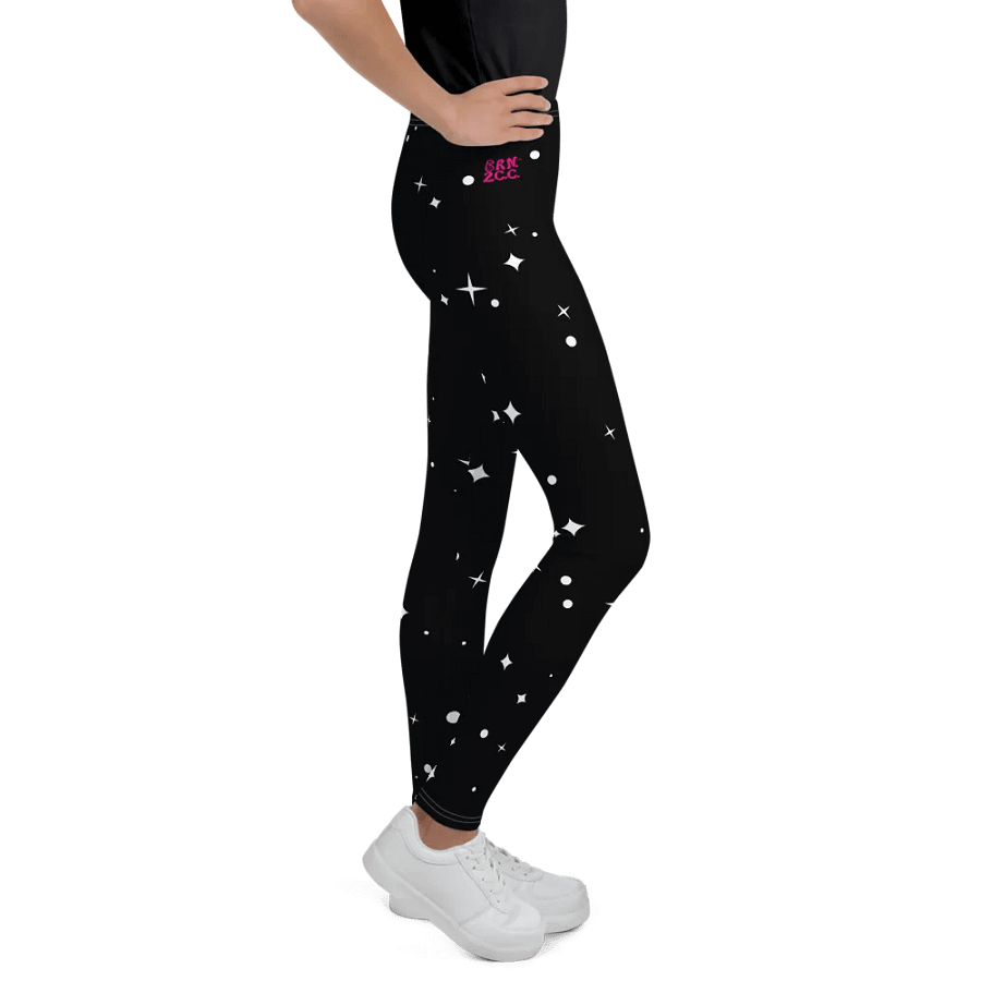 🎨 Girls’ | Youth | Starry Black Background | BRN.2C.C.™ | Leggings 💫 product image (5)