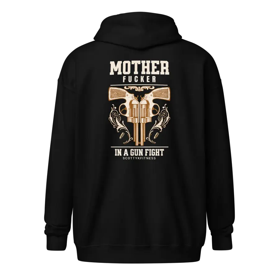 MF in a Gun Fight Zip Up - Embroidered Front product image (1)