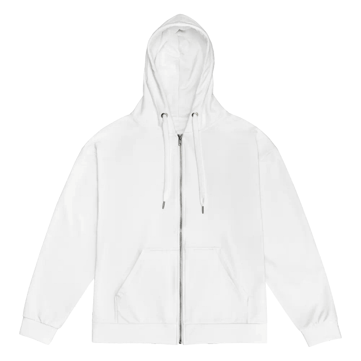 Zenith Eco-Friendly Unisex Zip Hoodie with Premium Hood Design - White product image (1)