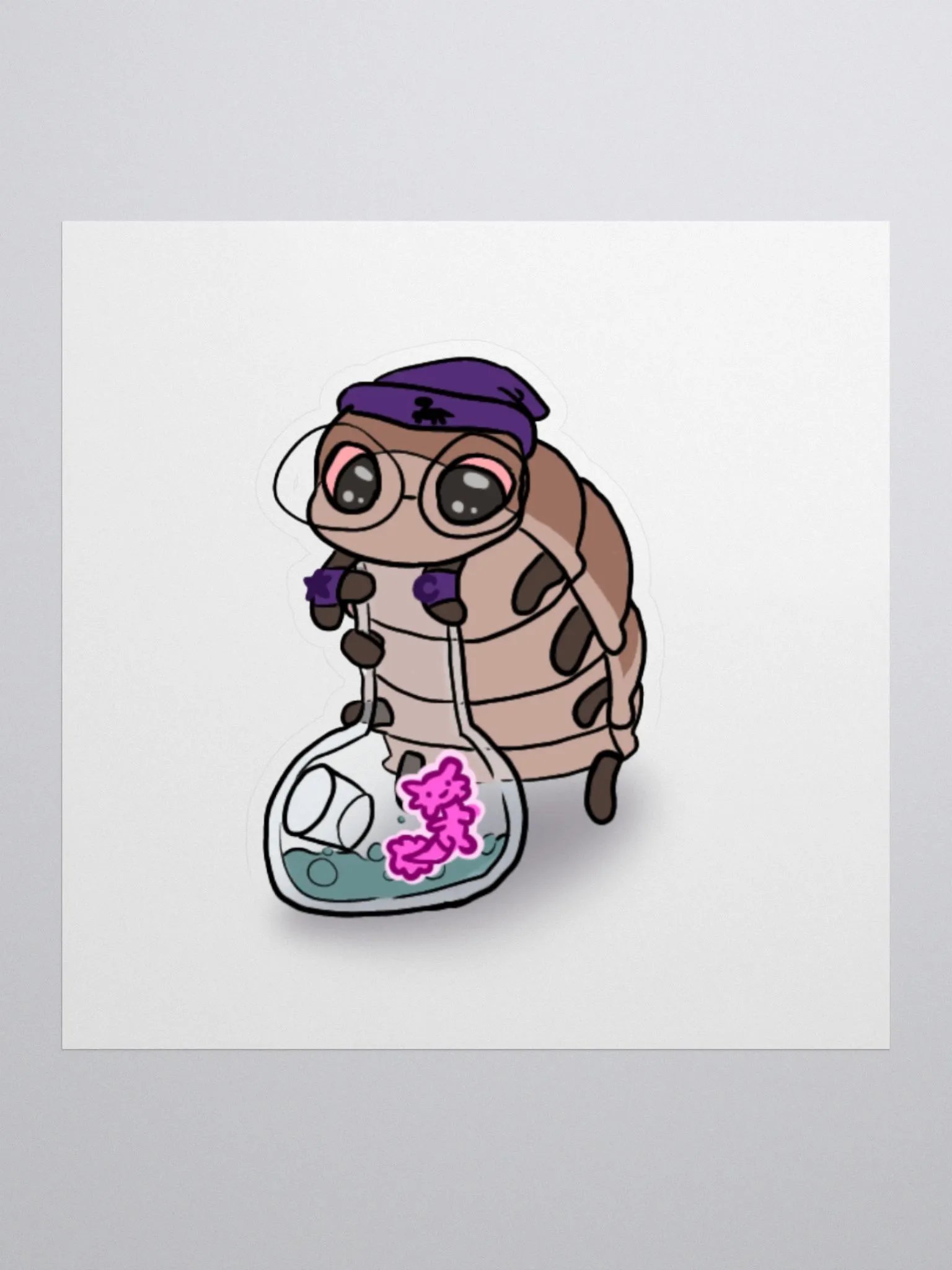 ISOPOD FLAM SMOKING A LOTL BONG STICKER product image (1)