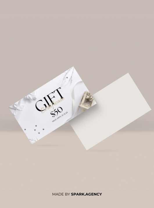 White Elegant $50 Gift Certificate product image (3)