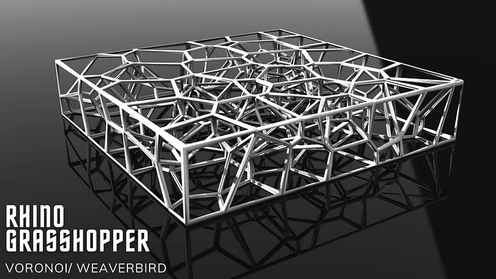 Voronoi Weaverbird Parametric Facade over Surface Design Grasshopper Rhino Files Download product image (1)