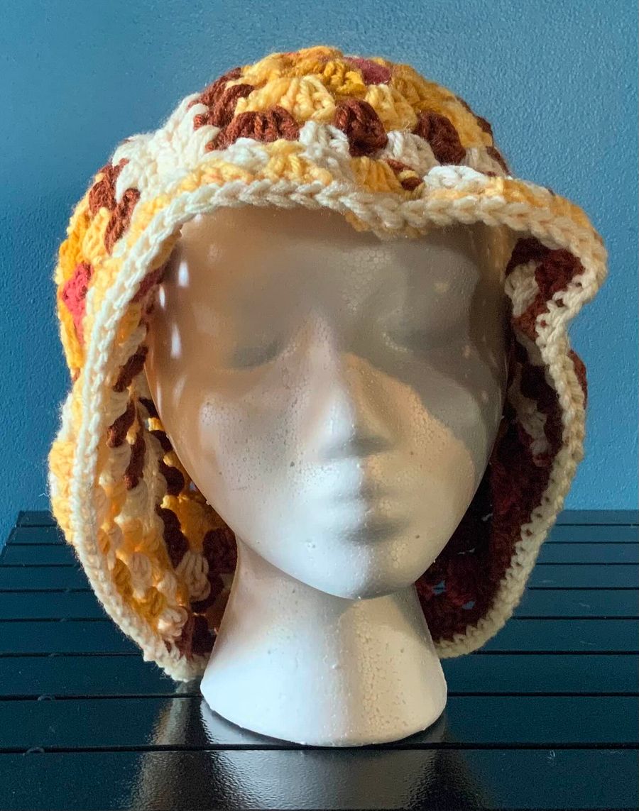 Autumn Granny Square Bucket Hat product image (1)