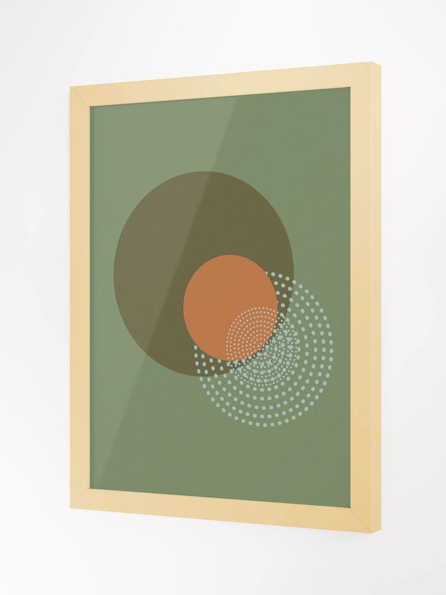 Spiral Harmony Framed Matte Poster|Green Earth Inspo Mid Century Geometric Abstract Wall Art product image (3)