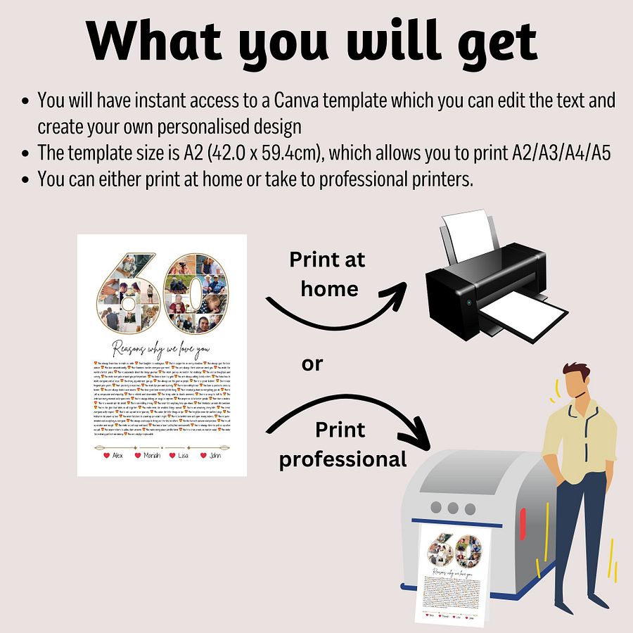 60 Reasons Why We Love You Canva Template product image (3)