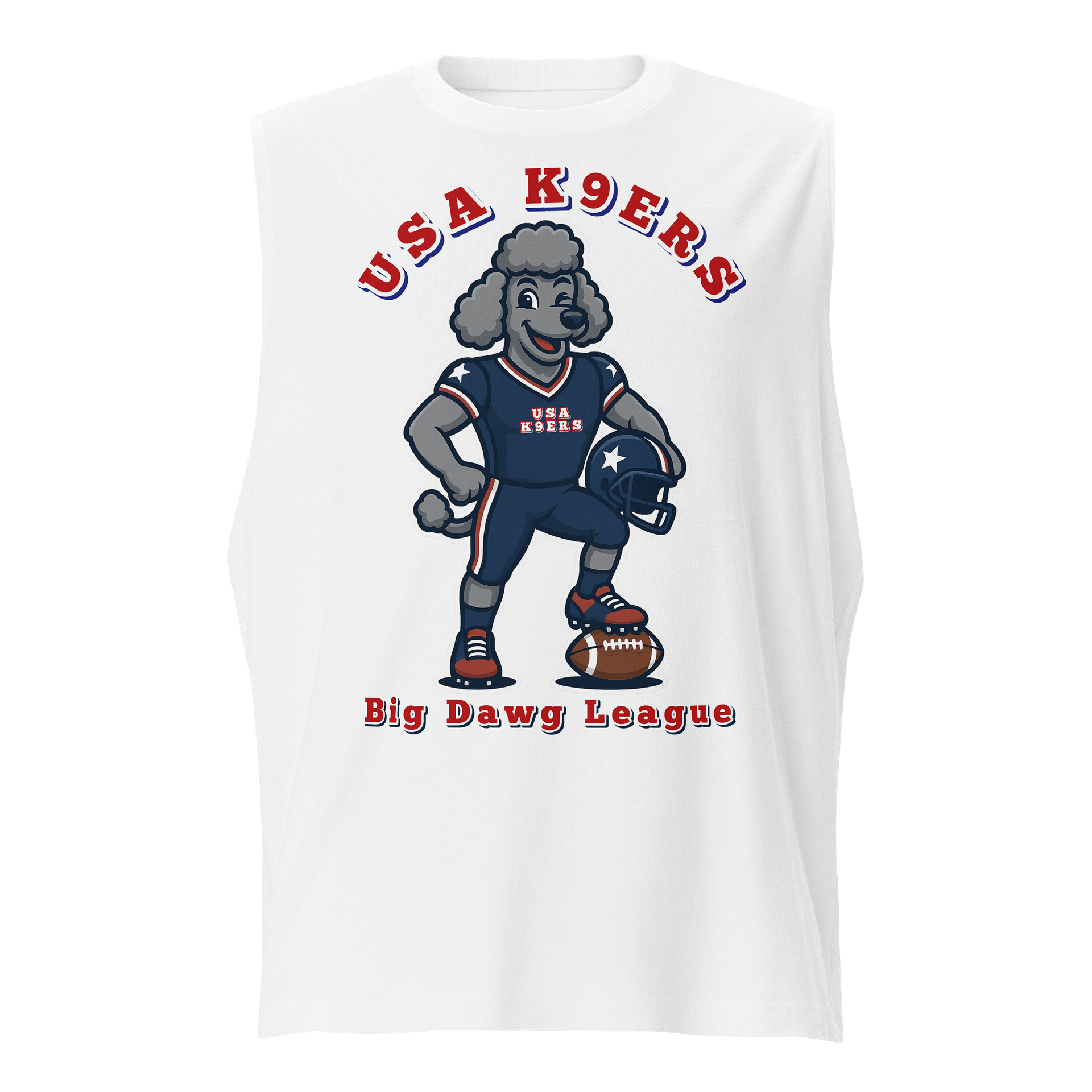 Muscle Tee Gray Poodle USA K9ERS product image (1)