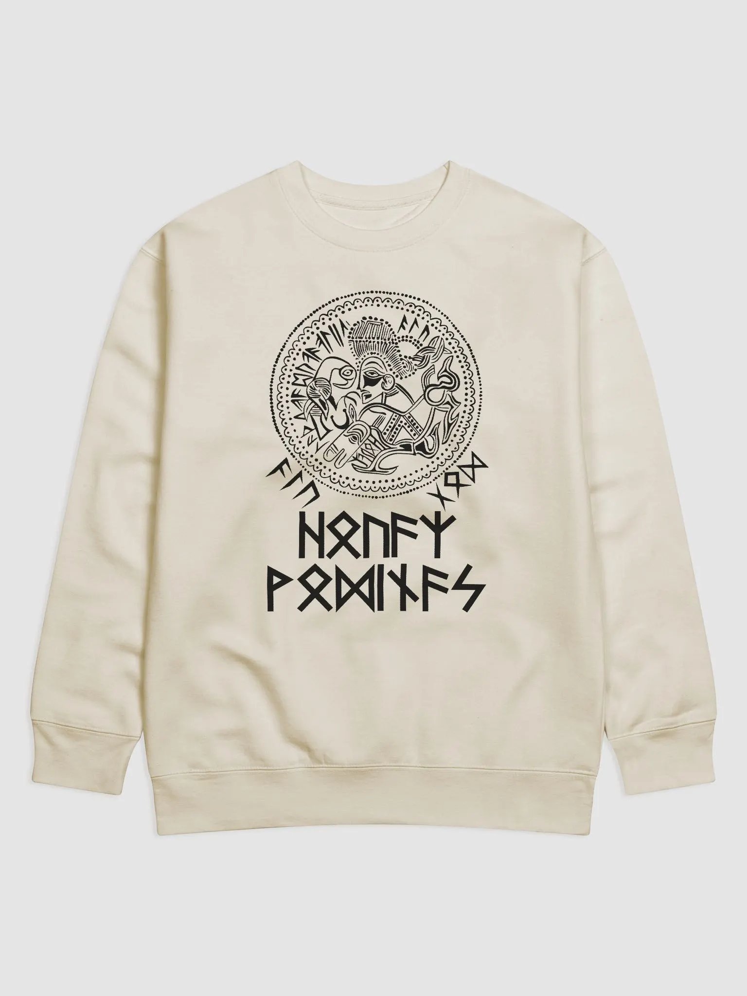 ODIN ALU GOD Bracteate Sweater (black print) product image (1)