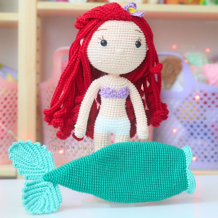 Patrón Amigurumi de Ariel – Versión Sirena (Descarga Digital) product image (2)