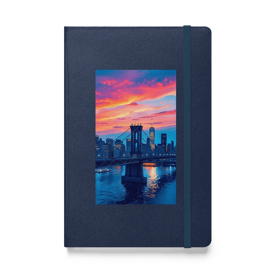 Brooklyn Bridge, New York City, United States HARDCOVER NOTEBOOK. product image (1)