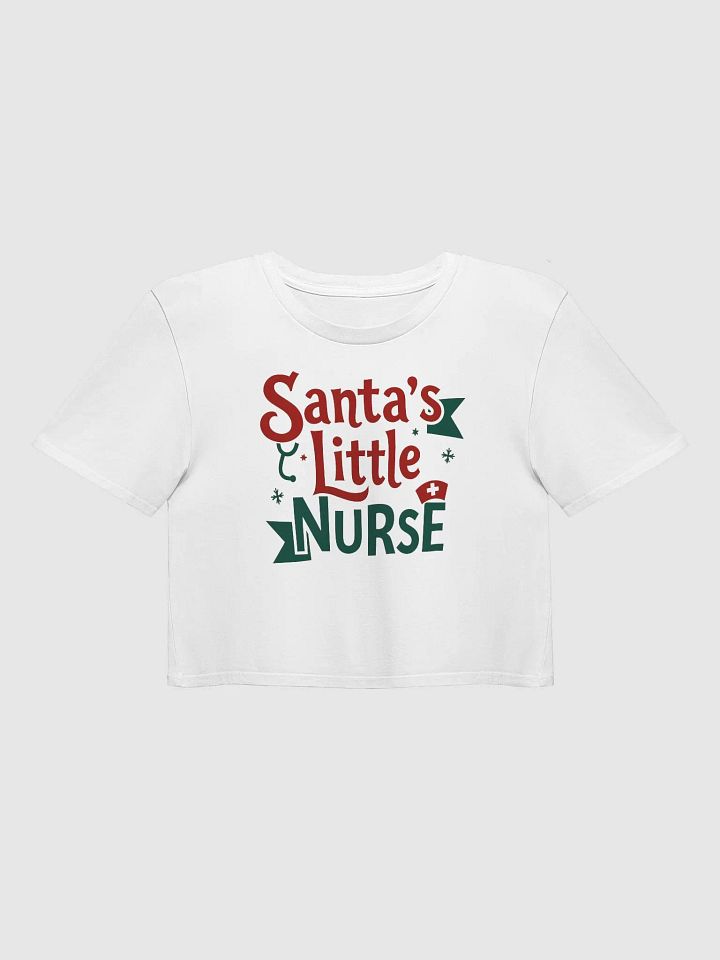 Santa's Little Nurse Women's Crop Top product image (1)