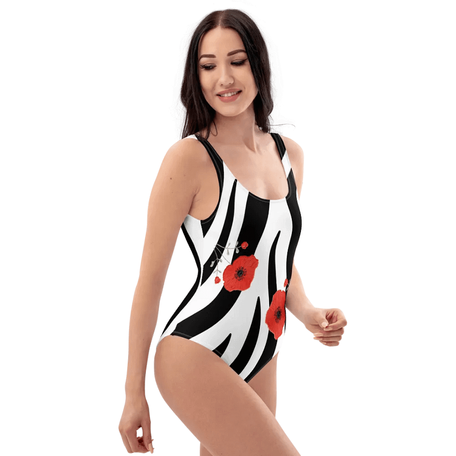 Zebra Blooms One-Piece Swimsuit product image (3)