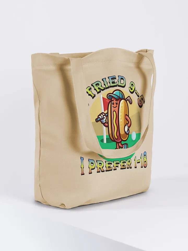 I Tried 9-5 I Prefer 1-18 Golfing Hot Dog Eco Tote product image (4)
