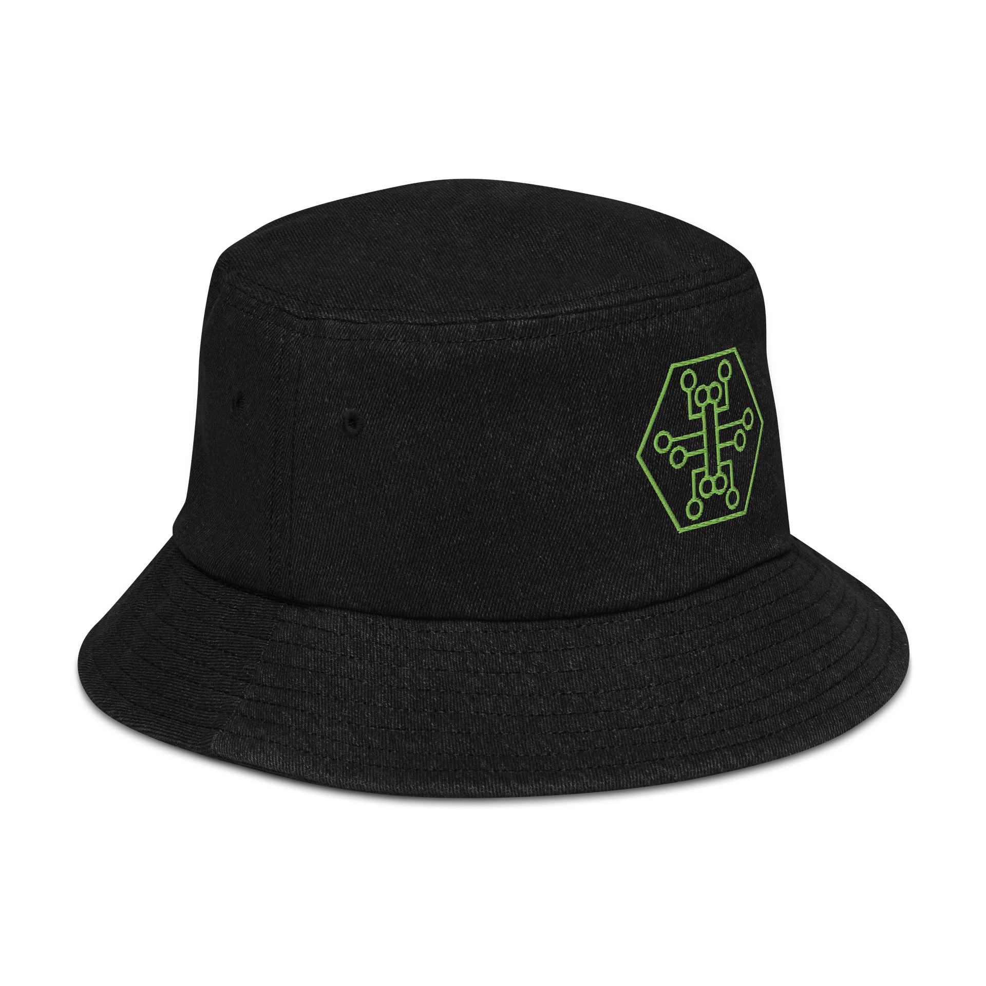 hackers.town bucket hat, green product image (3)