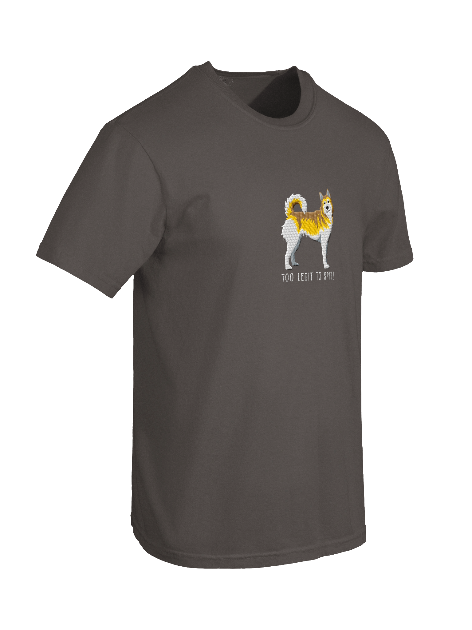 Too Legit to Spitz T-Shirt(Embroidered) of a Siberian Husky(Lemon) product image (46)