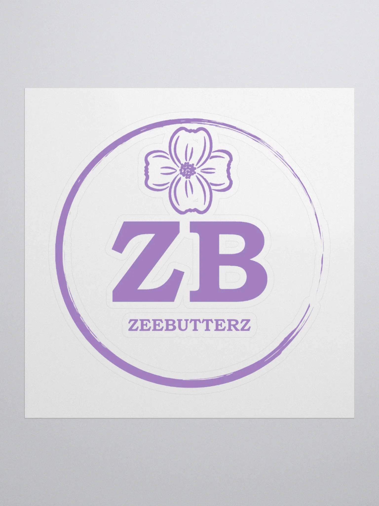 BUTTERZ logo purple sticker product image (2)