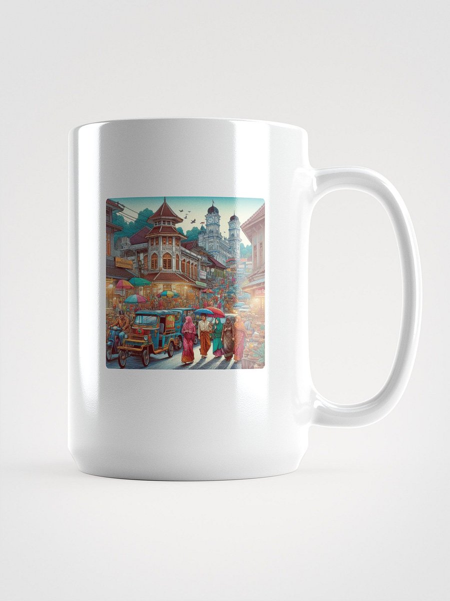Asian Street Life Mug | AIart Bukittinggi city product image (1)