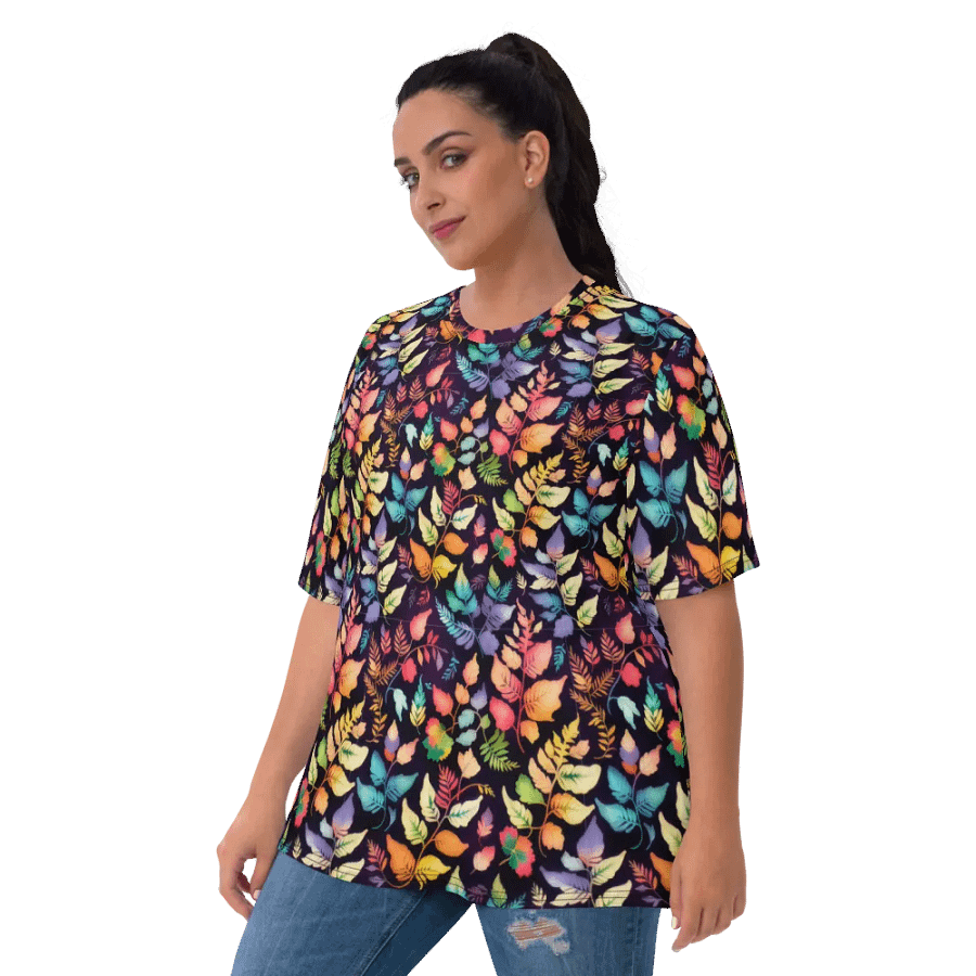 Fern Leaf Pattern All Over Print T-shirt product image (3)