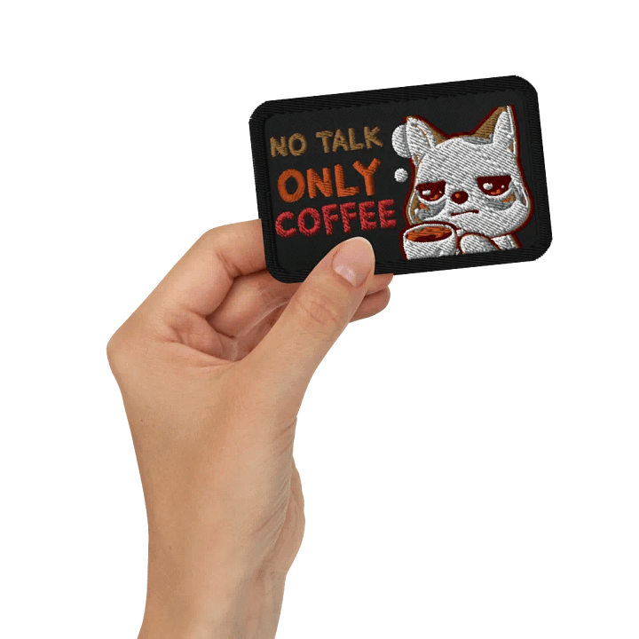 Shiba Coffee Emote Embroidered Patch product image (2)
