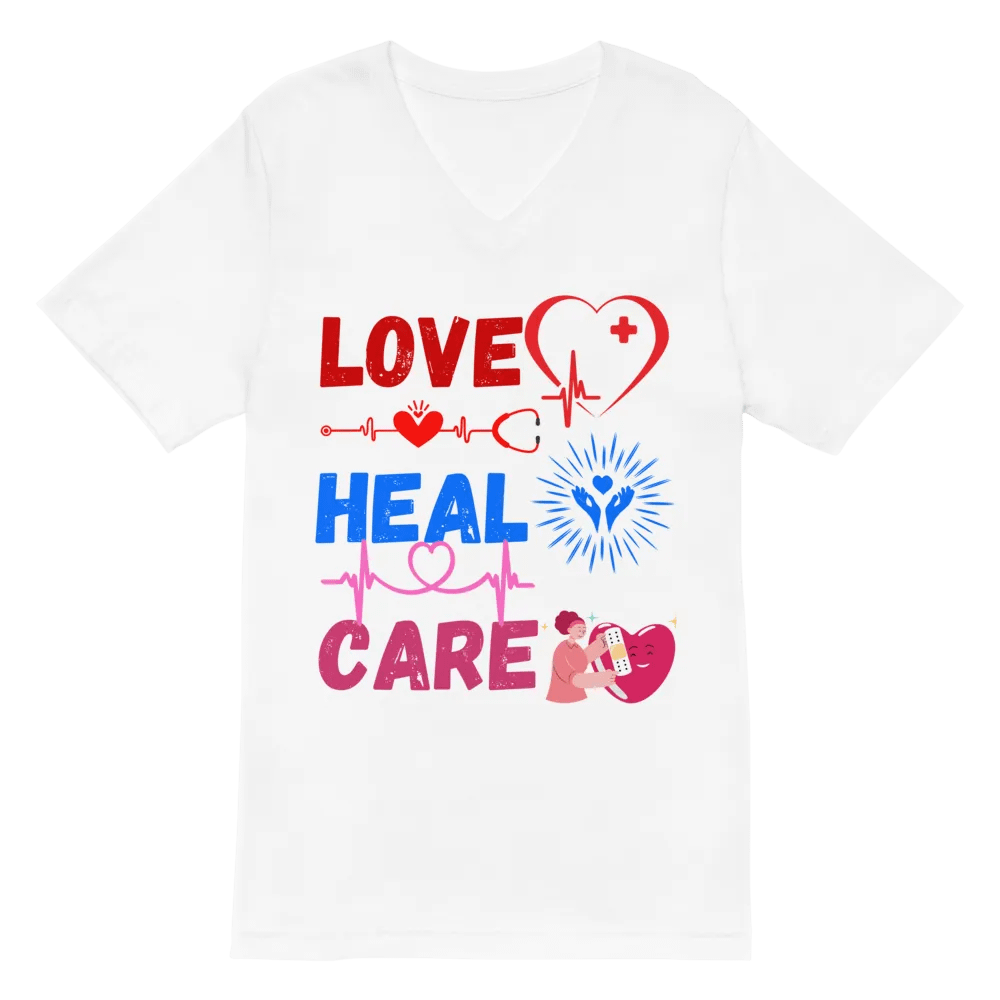 Love, Heal, Care V-Neck Tee product image (6)