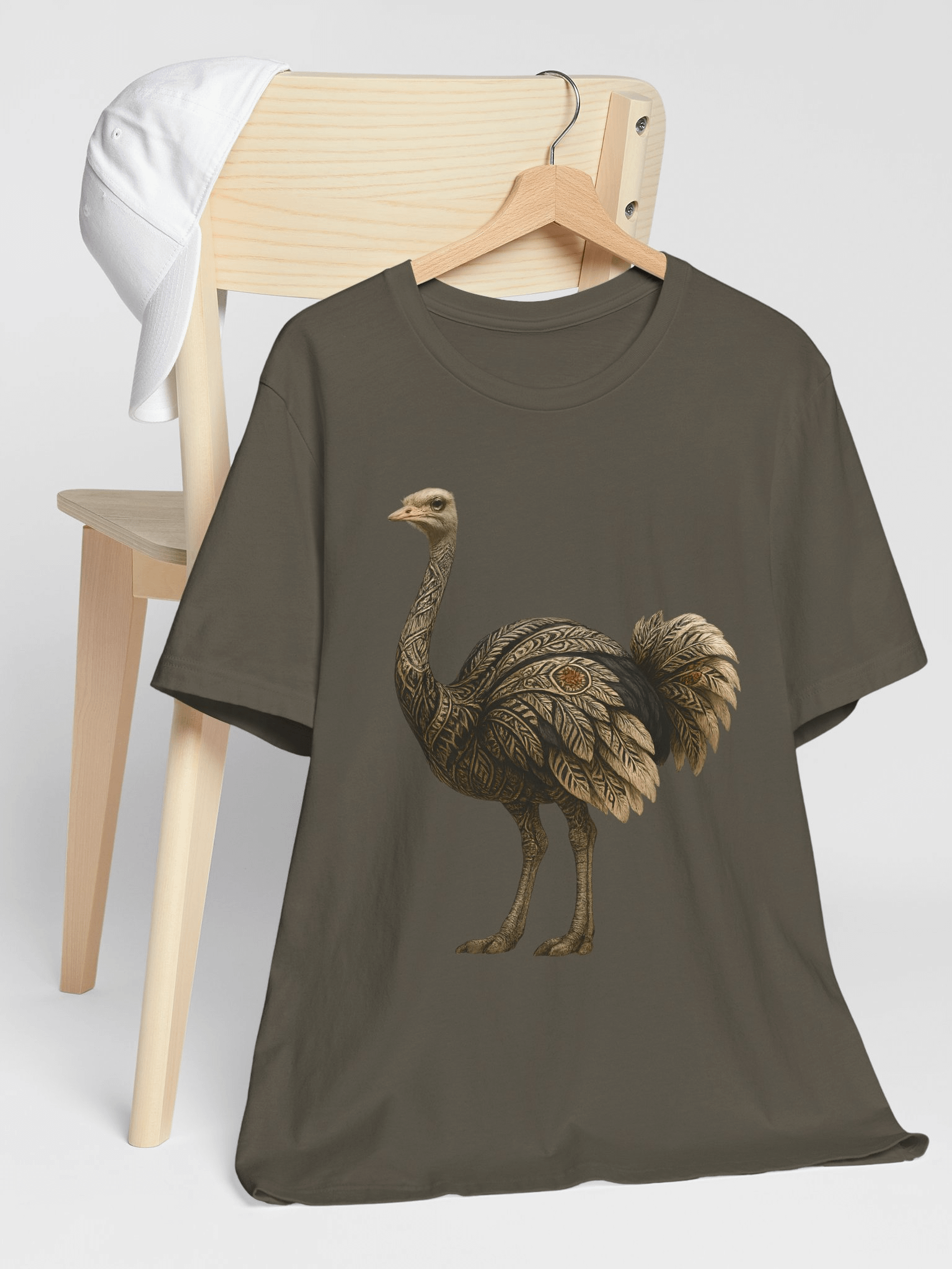 Elegant Ostrich Artistry T-Shirt product image (25)