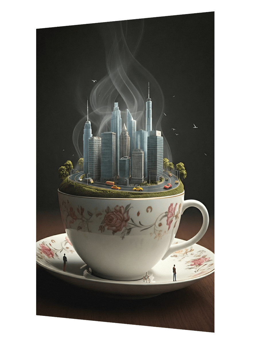 Cityscape in a Teacup Enhanced Matte Paper Poster product image (6)