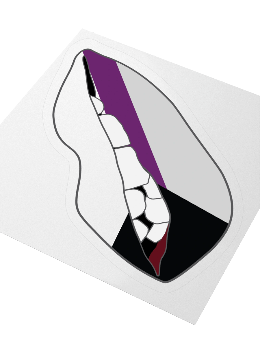 Demisexual Pride Flag Biting Lips Sticker product image (7)
