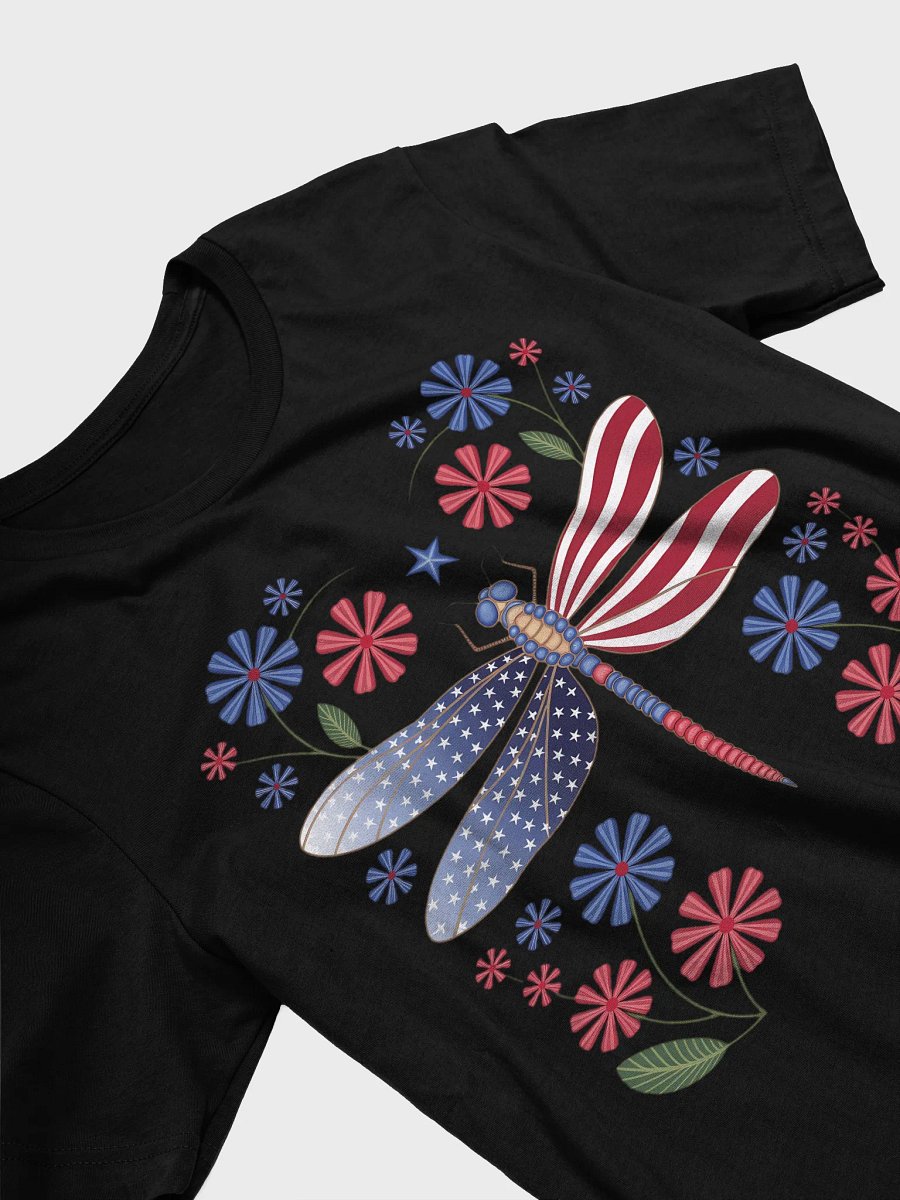 Party Like It’s 1776 T-Shirt - Patriotic Dragonfly American Flag Design product image (9)