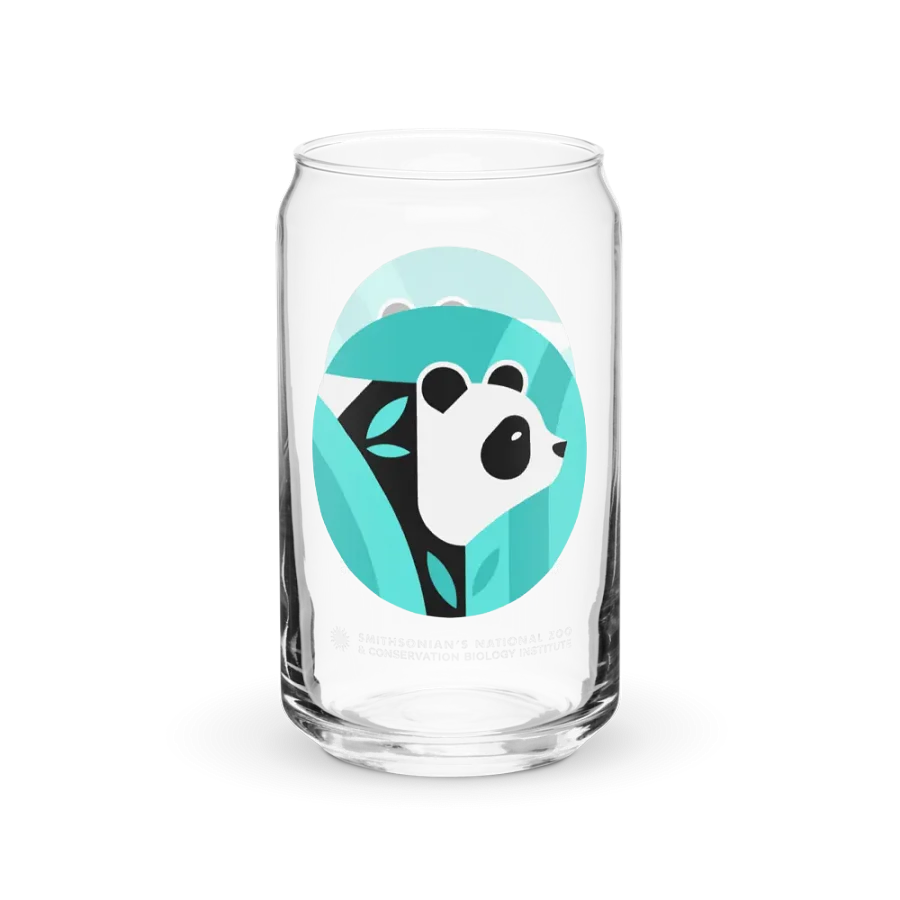 Pandas Are Here Glass (Teal) Image 1